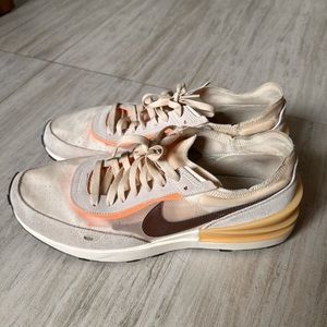 Men’s Nike Waffle One Shoes, Brown and Orange, Size 12